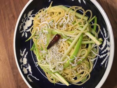 しらすとアスパラのスパゲッティ