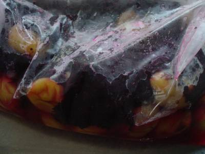 梅干し-簡単袋漬け-2赤じそ漬け