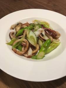 いかとえびの塩味いため