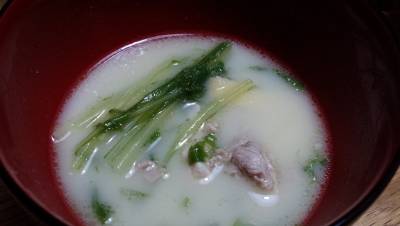 水菜と揚げの鍋