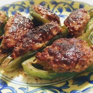 ピーマンの肉詰めオイスターソース味