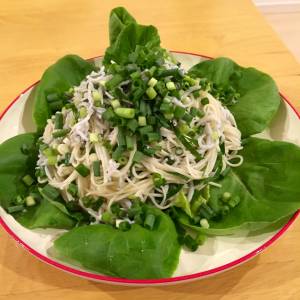 青じそとしらすの あえそうめん