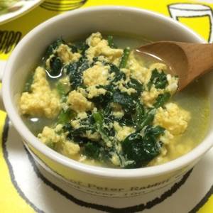 ほうれんそうと卵のローマ風スープ