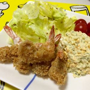 オーブンでえびフライ