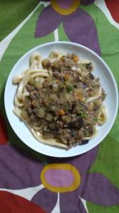 和風マーボーなすうどん