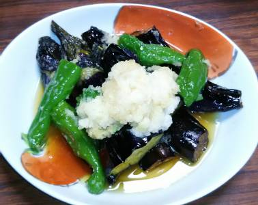 ひんやりなすの揚げびたし