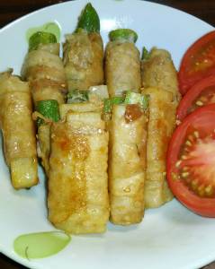 オクラの豚バラ巻き