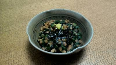 モロヘイヤの納豆あえ