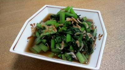 小松菜と桜えびの煮びたし