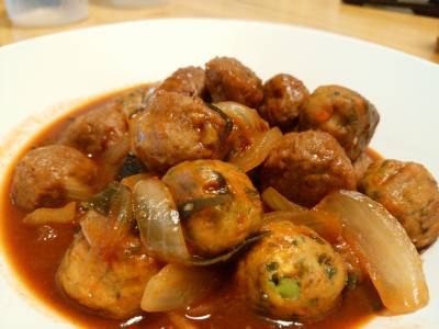 肉だんごの甘酢あん