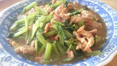 豚肉と小松菜のサッと炒め