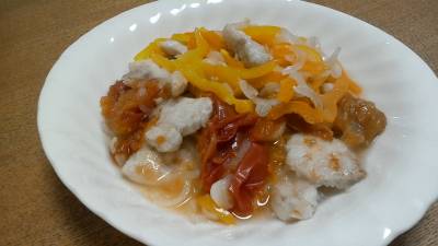 チキントマトのレンジ蒸し