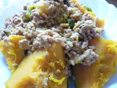 かぼちゃのそぼろ煮