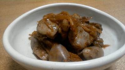 鶏もつのケチャップ煮