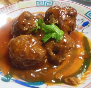 肉だんごの甘酢あん