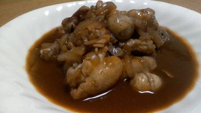 鶏の赤ワイン煮