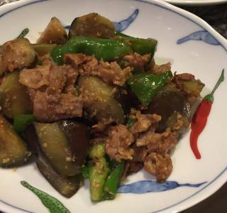 なすと豚肉のしぎ焼き