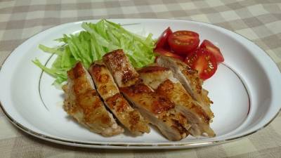 鶏ももの柚子こしょう焼き