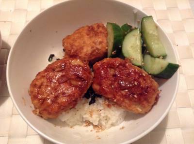 鶏つくねの照り焼き