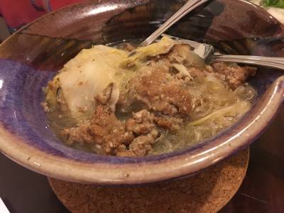 白菜と肉だんごの煮込み