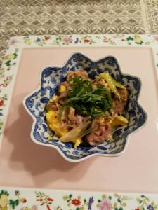 豚肉の香味卵炒め