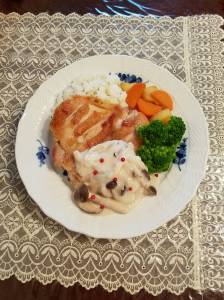 きのこクリームチキン