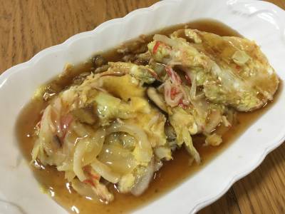 キャベツのかにたま風