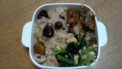 小松菜のいり卵あえ