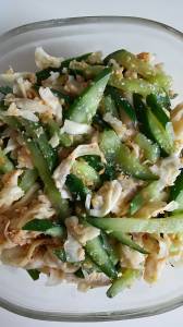 切り干し大根ときゅうりのごま酢