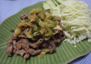 豚肉のねぎしょうが焼き