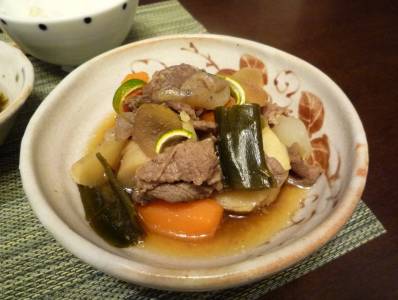 里芋の肉じゃが風