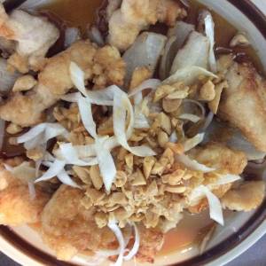 鶏ささ身とれんこんの香味ねぎだれ