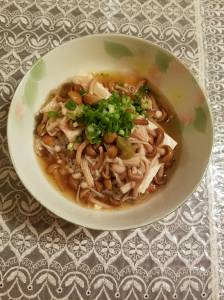豆腐のきのこあんかけ