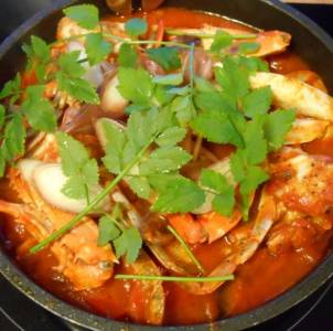 ミートボールとあさりのプロバンス風