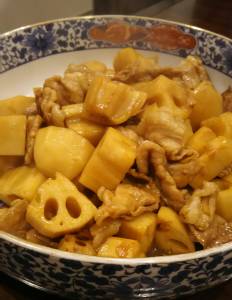 豚肉とれんこんの炒め煮