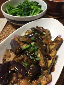 なすと豚肉のみそ炒め