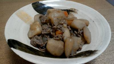里芋の肉じゃが風