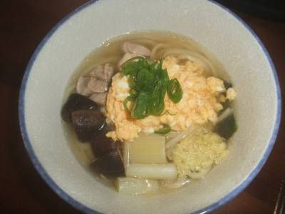 鶏とねぎのかきたまうどん