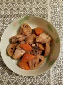 れんこんと鶏肉の煮物