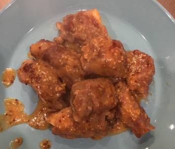 肉巻きエリンギのマスタードみそ