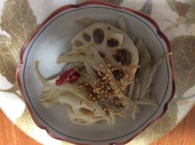 れんこんとごぼうの塩きんぴら