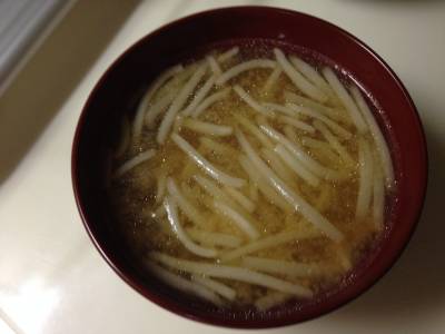 炒めもやしのみそスープ