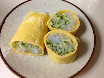きゅうりと春雨の卵巻き