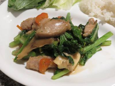 豚肉と小松菜のサッと炒め