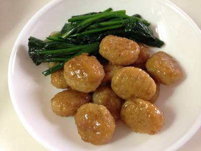 鶏だんごの照り煮