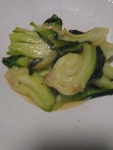 チンゲンサイのにんにく炒め