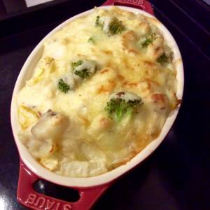 白菜とたらのグラタン
