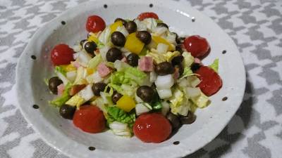 白菜の軸のサラダ