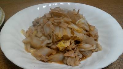 白菜と豚肉の炒め煮