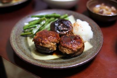 肉詰めしいたけの照り焼き